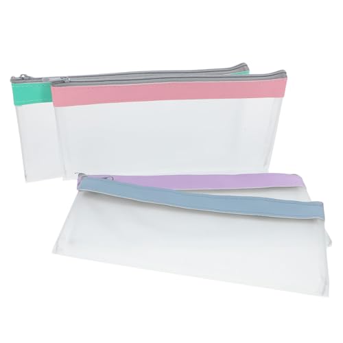 TEMPNAP 4stücke Transparente Geldbörse Mit Reißverschluss Umschlag-Geldbeutel Für Damen Und Herren Wiederverwendbar Für Bargeld Und Schecks Kleine Budgettasche Zur Sicheren von TEMPNAP