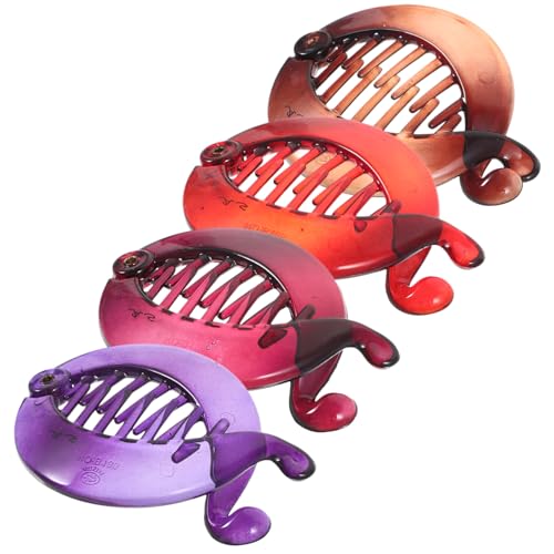 TEMPNAP 4stücke Bananen-haarclips Für Dickes Lockiges Haar Haarschmuck Für Frauen Weinrot Für Alltag Und Besondere Anlässe von TEMPNAP