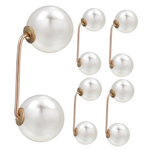 TEMPNAP 5 Stück Damen Perlen Sicherheitsbroschen Kreative Anstecknadeln für Kleider Schals und Accessoires Stark und Langlebig für Festliche und Alltägliche Outfits von TEMPNAP