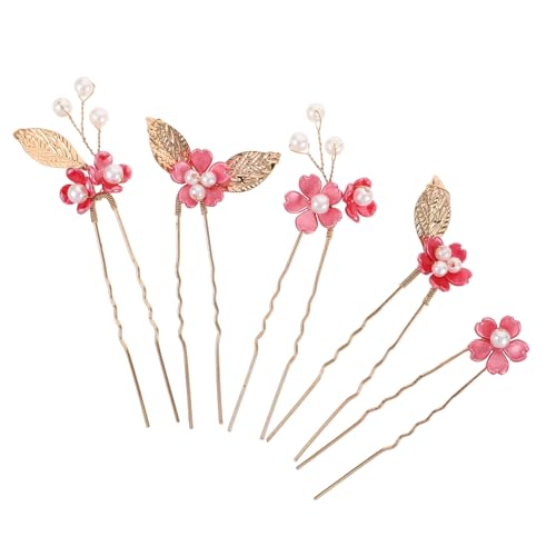 TEMPNAP 5stücke Blumen-haarnadeln Dekorative Haarnadeln Mit Blume Handarbeit Kopfschmuck Für Frauen Und Mädchen Für Hochzeiten Und Besondere Anlässe von TEMPNAP