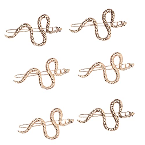 TEMPNAP 6 Stück Snake Hairpins Metall Gold Haarschmuck für Frauen Stilvolle Haarclips für Verschiedene Frisuren für Alltag und Partys Rutschfest und Vielseitig Einsetzbar TEMPNAP 6 Stück Snake Hairpins Metall Gold Haarschmuck für Frauen Stilvolle Haarclips für Verschiedene Frisuren für Alltag und Partys Rutschfest und Vielseitig Einsetzbar von TEMPNAP