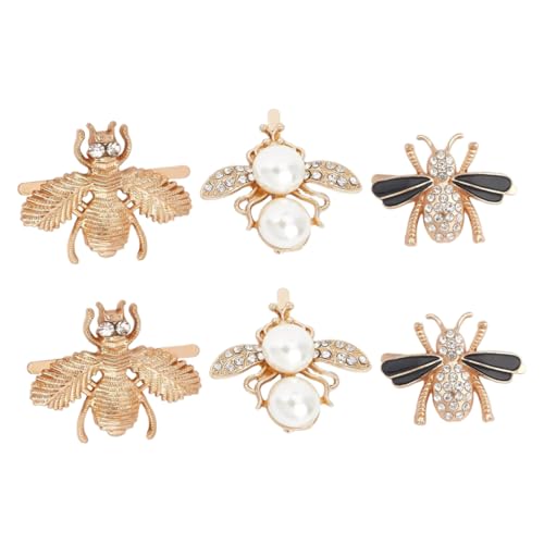 TEMPNAP 6 Stück Teiliges Damen Schuhclips Bienen motiv Metall dekorationen Abnehmbar Leicht Sicher für Pumps Vielseitig DIY schmuck Modische Schuh buckles von TEMPNAP