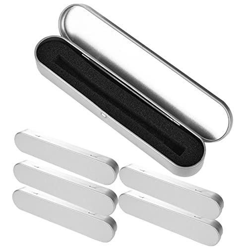 TEMPNAP 6 Stück Teiliges Tragbares Stifteetui Metall Rechteckige Blech Bleistiftbox für Schüler Lehrer zur Aufbewahrung von Schreibwaren und Bürobedarf Silberfarben mit Innenfutter TEMPNAP 6 Stück Teiliges Tragbares Stifteetui Metall Rechteckige Blech Bleistiftbox für Schüler Lehrer zur Aufbewahrung von Schreibwaren und Bürobedarf Silberfarben mit Innenfutter von TEMPNAP