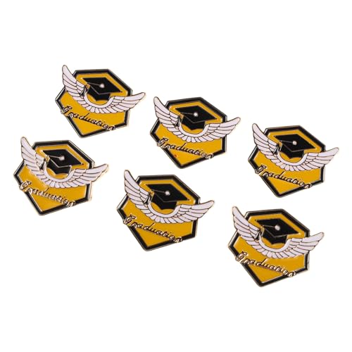 TEMPNAP 6 Stück Verspielte Schmuckpins für Abschlussfeier Metallabzeichen für Akademische Veranstaltungen zur Graduierung und Alltagoutfits von TEMPNAP