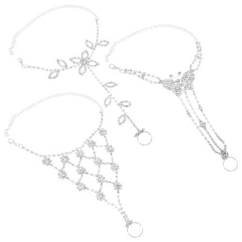 TEMPNAP 6stücke Strass-fußschmuck Für Damen Barfußsandalen Fußkettchen Fußschmuck Für Frauen Geeignet Für Strand Verlobungen Partys Und Alltag von TEMPNAP