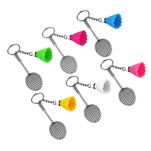 TEMPNAP 6stücke Badminton Schlüsselanhänger Sportliche Für Schlüssel Taschen Und Dekoration Perfektes Für Sportliebhaber von TEMPNAP