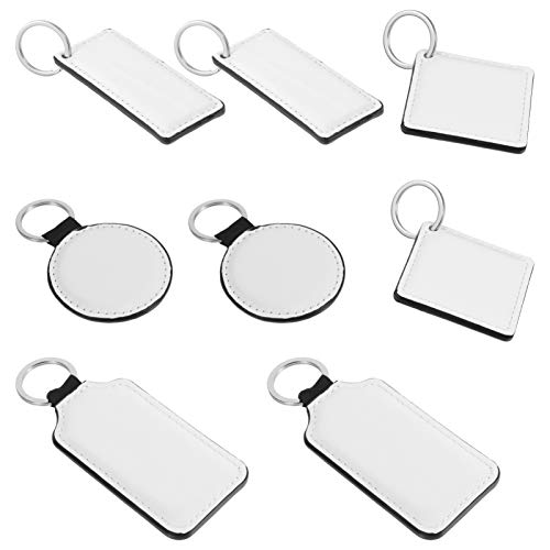 TEMPNAP 8 Stück Leerer Schlüsselring Wärmeübertragungsschlüsselring DIY Schlüsselanhänger Anhänger Schlüsseldekor von TEMPNAP