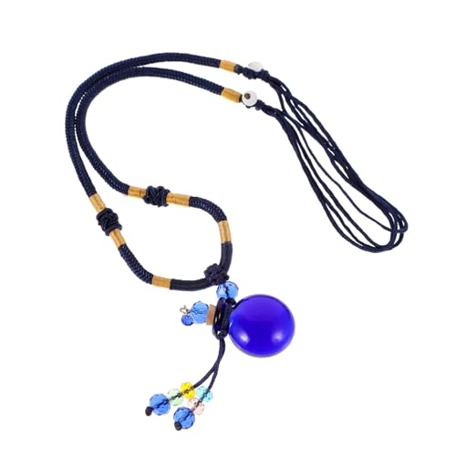 TEMPNAP Aromatherapie Diffusor Halskette mit Geflochtenem Seil Anhänger Ätherisches Öl Halter Kreativer Duft Schmuck für Damen Teenager Mädchen Dekoratives Essential Oil Pendant in Blau von TEMPNAP