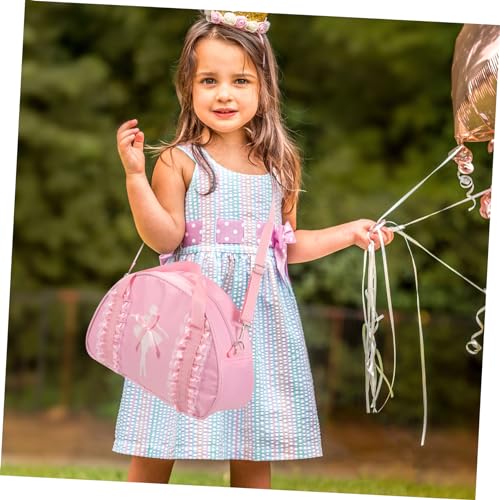 TEMPNAP Balletttasche Mädchen Umhängetasche mit Reißverschluss Tanz Tasche für Training und Alltag Geräumig Langlebig Rosa Prinzessin Design von TEMPNAP