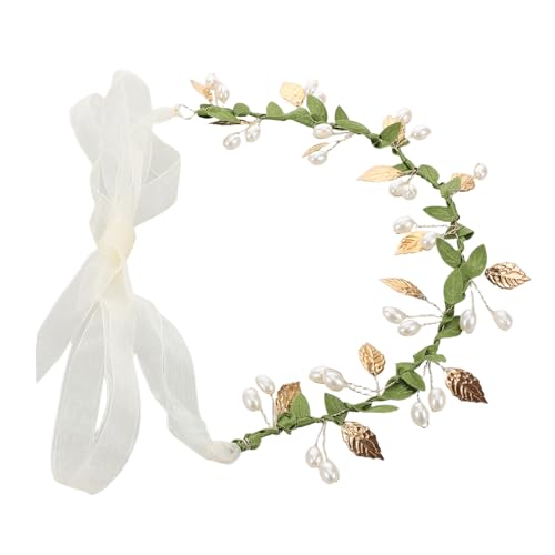 TEMPNAP Braut Haarkranz Mit Künstlichen Perlen Und Grünem Blattdesign Boho-inspirierter Blumenkranz Für Hochzeiten Partys Und Fotoshootings Für Mädchen Und Frauen TEMPNAP Braut Haarkranz Mit Künstlichen Perlen Und Grünem Blattdesign Boho-inspirierter Blumenkranz Für Hochzeiten Partys Und Fotoshootings Für Mädchen Und Frauen von TEMPNAP