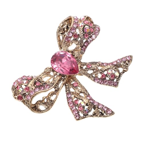 TEMPNAP Bowknot Brosche Pin Premium Schalbrosche Mit Schleife Zarte Anstecknadel Für Damen Dekoration Für Kleider Und Schals Kreative Broschennadel in Pink von TEMPNAP