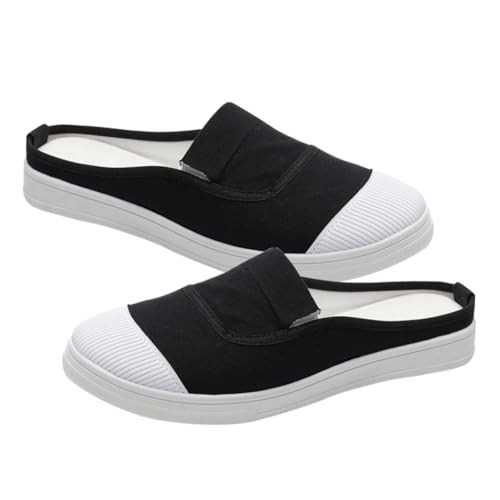 TEMPNAP Casual Slipper Damen Canvas Leichter Slipper Atmungsaktiv Leicht Sommer Outdoor Schuhe Rutsch Modisch Freizeit Schuhe von TEMPNAP