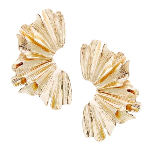 TEMPNAP Chunky Vintage Ohrringe Damen Ausgefallene Statement Ohrhänger Mehrschichtige Ginkgo Designs Leicht und Langlebig Modischer Schmuck für Alltag Party Valentinstag von TEMPNAP