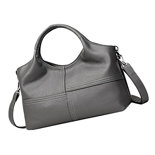 TEMPNAP Damen Umhängetasche mit Großer Kapazität Multifunktions Handtasche für Vintage Schultertasche für Freizeit Dunkelgrau Leicht von TEMPNAP