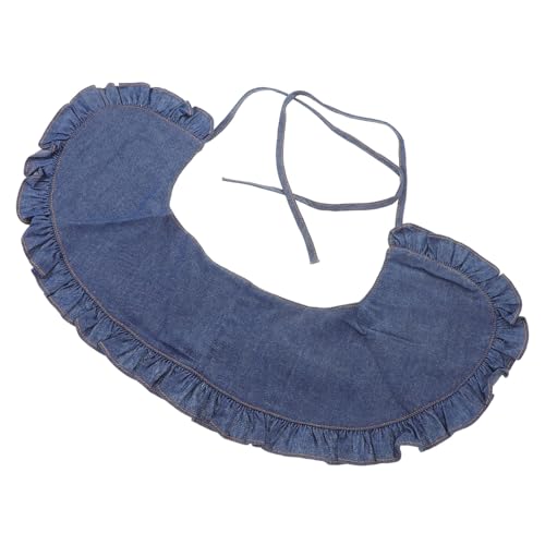 TEMPNAP Denim Fake Collar Stickerei Nadelkissen Schreibtischdekoration Clown Kragen Kuchenarmbänder Runde Nadelkissen Niedliche Armbänder Beweglicher Kragen Bürodekoration Figur Polyester von TEMPNAP