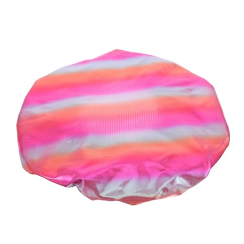 TEMPNAP Doppellagige Wasserdichte Duschhaube aus Elastisch und Verstellbar Große Badekappe für Damen mit Langem Haar Wiederverwendbar für Spa Make up und Duschen von TEMPNAP