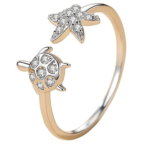 TEMPNAP Einstellbarer Tier Ring für Frauen Schildkröten Design Eleganter Schmuck für Besondere Anlässe Leicht Komfortabel zu Perfektes TEMPNAP Einstellbarer Tier Ring für Frauen Schildkröten Design Eleganter Schmuck für Besondere Anlässe Leicht Komfortabel zu Perfektes von TEMPNAP