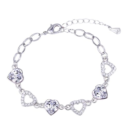 TEMPNAP Elegantes Damen Armband mit Diamanten und Kristallen Perfektes Schmuckstück für Valentinstag Geburtstage und Besondere Anlässe Vielseitig Kombinierbar zu Tragen von TEMPNAP