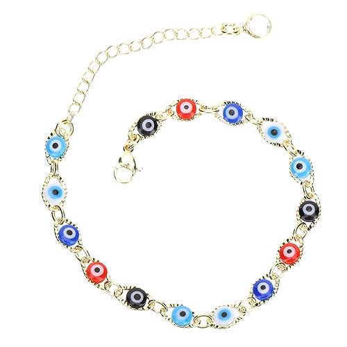 TEMPNAP Evil Eye Armband Aus Metall Verstellbares Handgelenkband Für Damen Und Herren Kreative Farbenfrohe Schutzamulett Schmuckstück Für Besonderen Stil von TEMPNAP