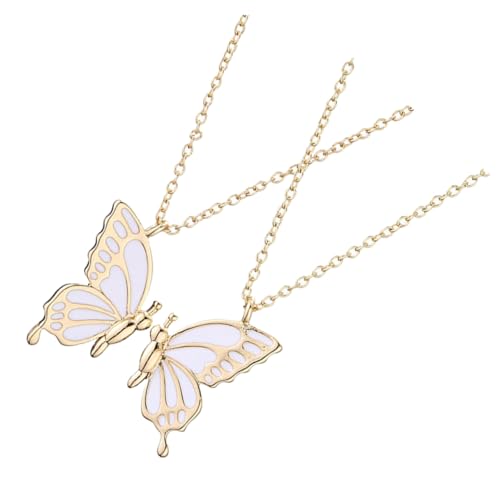 TEMPNAP Schmetterlings Freundschaftsketten Damen Halskette Freundin Geschenk Halskette Schmetterlingsmotiv Für Mädchen von TEMPNAP