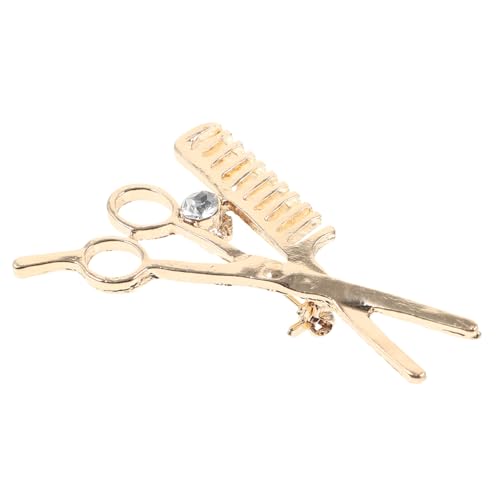 TEMPNAP Friseurbrosche für Damen Dekorative Anstecknadel Zinklegierung Kammbrosche für Friseure Sicherheitsnadel für Kleidung von TEMPNAP
