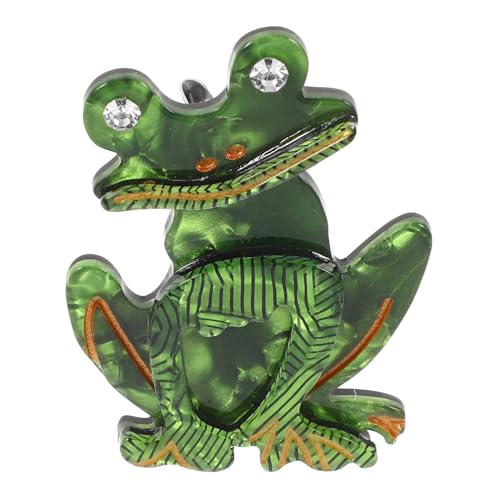 TEMPNAP Frosch Brosche Cartoon Anstecknadel für Kleidung Jacken und Taschen Handgefertigte Tierbrosche für Frauen und Männer Dekorative Schmucknadel Lebendigen Farben von TEMPNAP