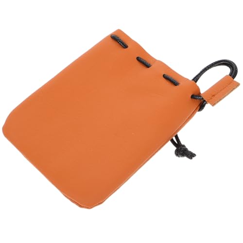 TEMPNAP Geldbörse künstliche Dekoration Kredit Taschen Besen Dekoration Gesicht Kartenetui kleine Geldtasche Brieftasche Münzbeutel zusammendrücken Schlüsseltasche Kunstleder Brown von TEMPNAP