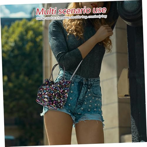 TEMPNAP Glitzer Umhängetasche Damen Handtasche Vielseitig Tragbar Kleine Schultertasche Clutch für Abend Hochzeit Party Freizeit Leicht Sparkly Purse Modisch und Kompakt von TEMPNAP