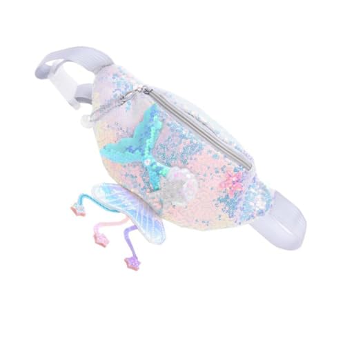 TEMPNAP Titel Junge Mädchen Bauchtasche Glitzer Tasche Mit Meerjungfrau-Design Verstellbare Gürteltasche Für Mädchen Trendige Brusttasche Für Kleine Abenteurer Süße Umhängetasche von TEMPNAP