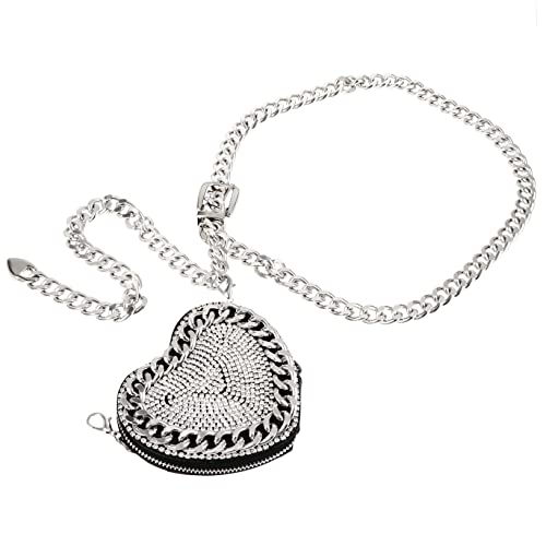 TEMPNAP Mini-hüfttasche Für Damen Mit Kette Und Strass- Umhängetasche Tasche Kette Tasche Für Frauen Mädchen Für Party Shopping Reisen von TEMPNAP