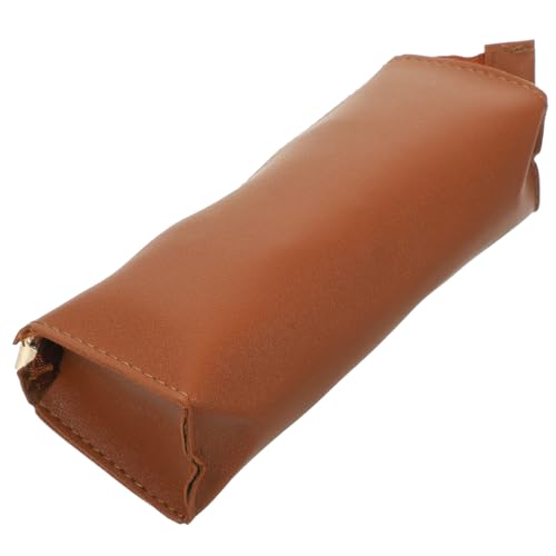 TEMPNAP Großes Leder Federmäppchen mit Reißverschluss Geräumige Stifttasche für Schüler Vielseitiges Kosmetik und Schreibwarenetui Tragbare Federtasche für Bleistifte Make Up Pinsel und von TEMPNAP