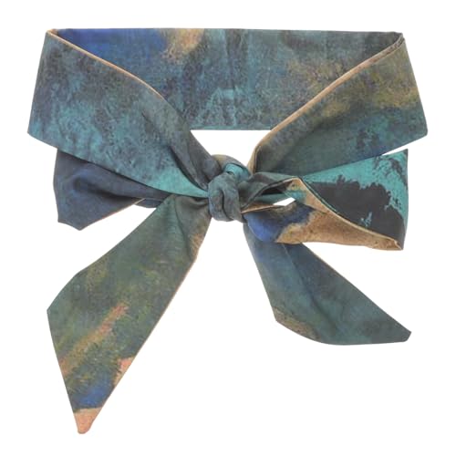 TEMPNAP Haarband mit Seidenschal Multifunktionales Haarschmuck für Damen für Pferdeschwanz Hochzeiten und Sport Grün von TEMPNAP