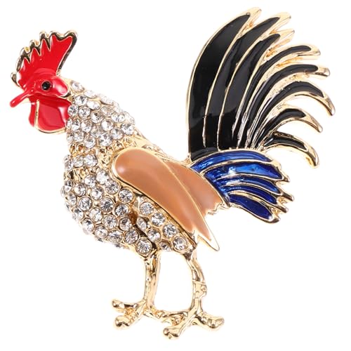 TEMPNAP Hübsche Hühner-brosche Für Frauen Zinklegierung Anstecknadel Dekorativer Pin Für Schals Hüte Und Formelle Anlässe Eleganter Modeschmuck Für Partys Und Geschenke von TEMPNAP