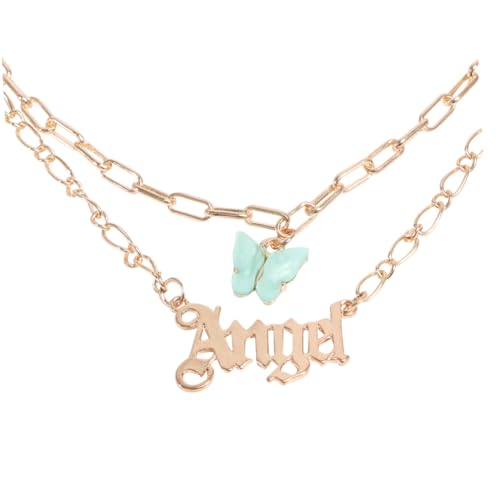 TEMPNAP Halskette mit Doppeltem Layer und Pendante Trendige Damen Kette im Hip Hop Stil Langlebig und für oder Eigenen Look von TEMPNAP