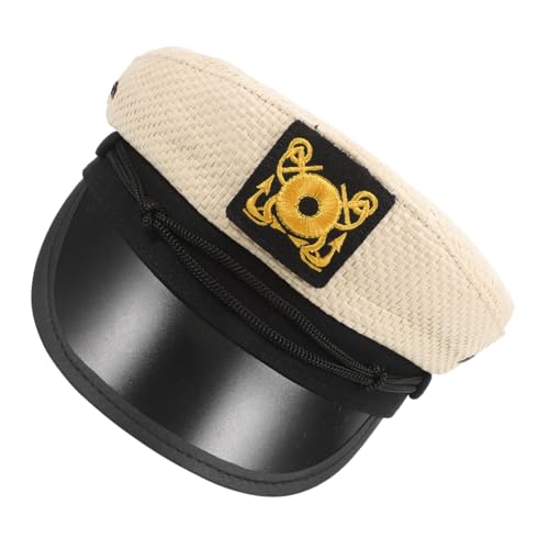 TEMPNAP Kapitänsmütze Für Erwachsene Yachthüte Boot Schiff Matrosenkapitän Kostümhut Verstellbare Kappe Hut von TEMPNAP