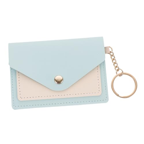 TEMPNAP Kartenetui Schlüsseletui Mini-geldbörse Geldbeutel Schlüsselanhänger Süß Kleine Geldbörse Retro Minimalistische Brieftasche Portemonnaie Schlüsselbund Winzig Yellow Leder von TEMPNAP