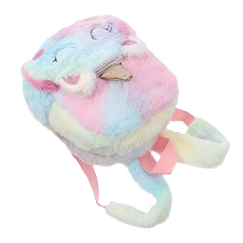 TEMPNAP Kinderrucksack Plüsch Einhorn Tasche Schulter Rucksack Reisetasche Mädchen Umhängetasche Kleiner Fassungsvermögen von TEMPNAP