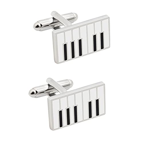 TEMPNAP Klavier Manschettenknöpfe für Herren Hochwertige Cufflinks mit Klaviertasten Design für Hochzeit Business und Besondere Anlässe Perfektes für Männer von TEMPNAP