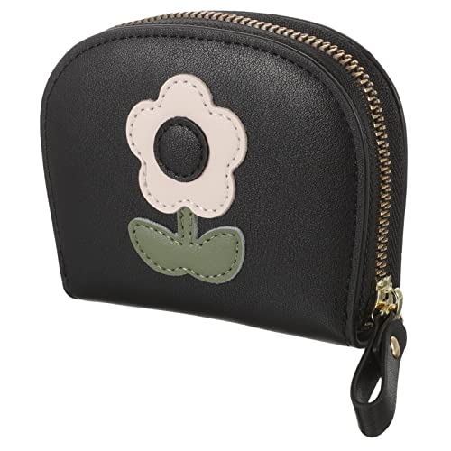 TEMPNAP Kleines Portemonnaie für Damen mit Kartenfächern Multifunktionale Reißverschluss Geldbörse Schwarz für Shopping und Reisen von TEMPNAP