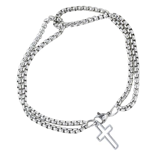 TEMPNAP Kreuz Armband für Herren Doppellagig Modisches Handgelenkarmband Vielseitig Einsetzbar für Alltag Partys und Dates Langlebig und von TEMPNAP