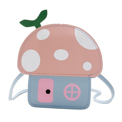 TEMPNAP Mädchen Pilz Umhängetasche Niedliche Cartoon Münztasche für Hochwertigem PU Material für Münzen Snacks und Kleine Gegenstände für Mädchen und Kleinkinder Zufällige Farbe von TEMPNAP