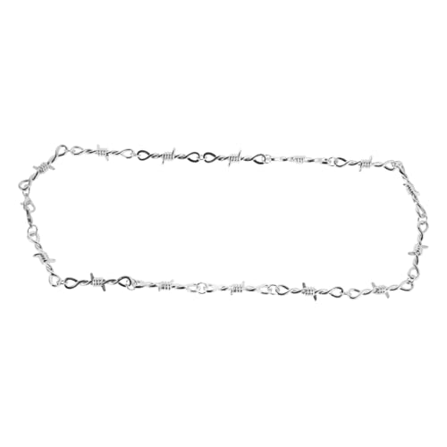 TEMPNAP Metal Hip Hop Stacheldraht Halskette Gothic Choker Punk Dornenkette Unisex Schmuck für Männer und Frauen von TEMPNAP