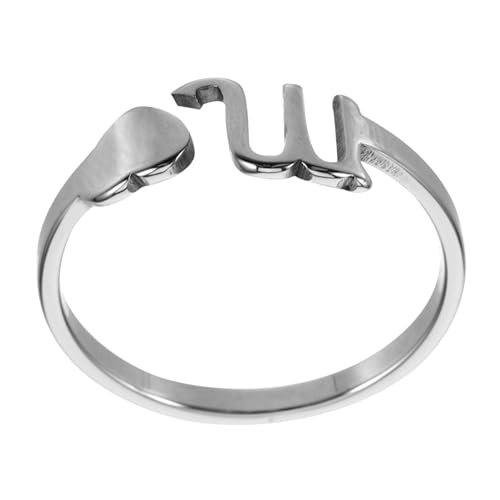 TEMPNAP Offener Damenring Edelstahl Verstellbar Tierkreiszeichen Minimalistischer Modeschmuck Elegant Flexibel für Alltag und Geeignet von TEMPNAP