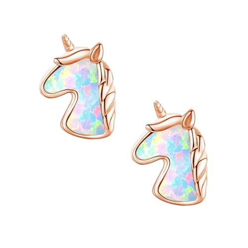 TEMPNAP Ohrringe für Mädchen Farbenfrohe Opal Ohrstecker Kupfer Modisches Design und Elegant für Partys und Besondere Anlässe von TEMPNAP