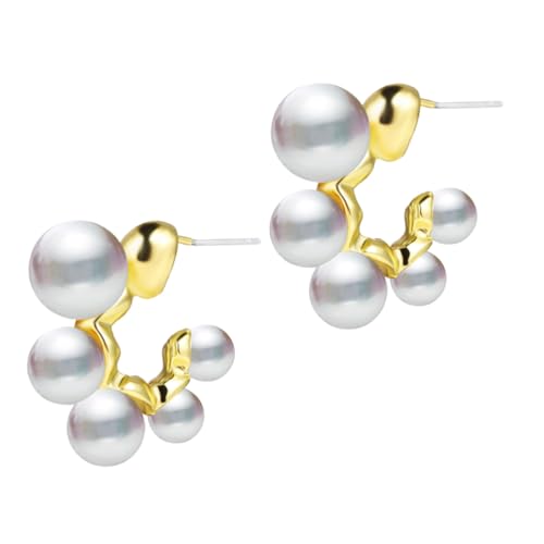 TEMPNAP Perlenohrringe Damen C form Elegant Leicht Hautfreundlich Modisch Schmuck Geschenkidee für Frauen und Mädchen von TEMPNAP