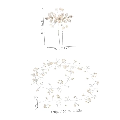 TEMPNAP Haarband Für Braut Perlenschmuck Haarranken Und Haarnadeln Für Hochzeit Stirnband Für Frauen Und Mädchen Für Brautfrisuren von TEMPNAP