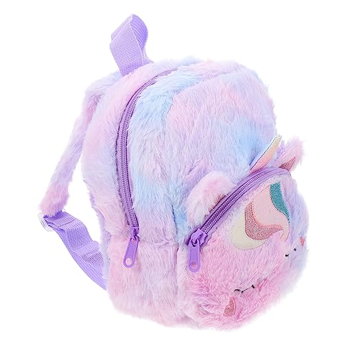 TEMPNAP Personalisierter Einhorn-Rucksack Für Mädchen Plüsch-büchertasche Mit Cartoon-Design Als Schultertasche Für Kleine Schülerinnen Bietet Für Spielzeug Und Stifte Für von TEMPNAP