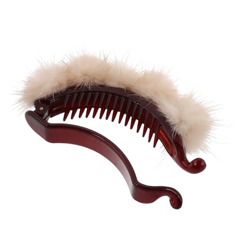 TEMPNAP Flauschige Haarspange Für Frauen Fuzzy Clip Für Dünnes Haar Stylisches Haaraccessoire Für Karneval Weiche Haarklammer Für Hochsteckfrisuren von TEMPNAP