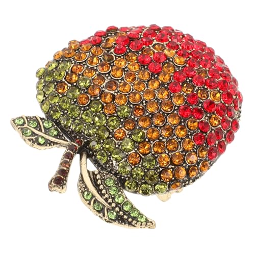 TEMPNAP Retro Art Brosche mit Äpfeln für Damen Anstecknadel Rot und Grün für Kleidung Schals und Pullover Widerstandsfähiges Legierungs Material Romantischer Vintage Stil von TEMPNAP