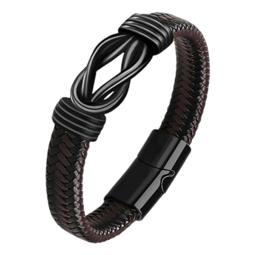 TEMPNAP Retro Lederarmband für Herren Vintage Geflochtenes Armband Hochwertigem Material für Partys und Besondere Anlässe Langlebig und Hautfreundlich von TEMPNAP